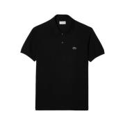 Lacoste Klassisk Polo Svart Bomull Piqué Black, Herr