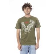 Cavalli Class Kortärmad T-shirt med logotryck Green, Herr