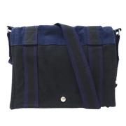 Hermès Vintage Pre-owned Canvas axelremsvskor Blue, Dam