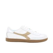 Diadora Beige Metall Trainer Skor White, Dam