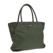 Prada Vintage Pre-owned Nylon prada-vskor Green, Dam