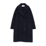 Harris Wharf London Midnight Blue Double-Breasted Coat Blue, Dam