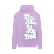 Charles Design Grafiskt Tryck Hoodie för Män Purple, Herr