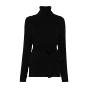 Wild Cashmere Svart Ull-Kashmir Turtleneck Tröja Black, Dam