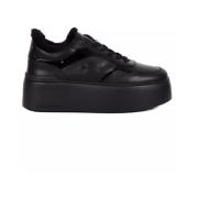 Baldinini Svarta Plattforms Sneakers Black, Dam