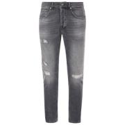 Dondup Slim-fit rivna jeans med knappstängning Gray, Herr