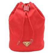 Prada Vintage Pre-owned Nylon prada-vskor Red, Dam