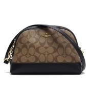 Coach Pre-owned Pre-owned Belagd canvas axelremsvskor Brown, Dam