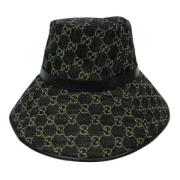 Gucci Vintage Pre-owned Denim hattar-och-kepsar Black, Dam