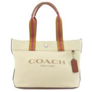 Coach Pre-owned Pre-owned Canvas handvskor Beige, Dam