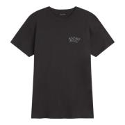 Anine Bing Bakre Grafisk T-shirt Black, Dam