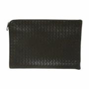 Bottega Veneta Vintage Pre-owned Laeder kuvertvskor Black, Dam