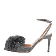 Aquazzura Pre-owned Pre-owned Tyg klackskor Gray, Dam