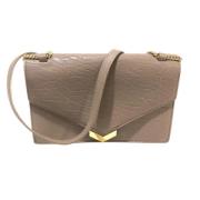 Jimmy Choo Pre-owned Pre-owned Laeder axelremsvskor Beige, Dam