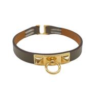 Hermès Vintage Pre-owned Laeder armband Black, Dam