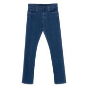 Canali Denim Cashmere Blend Jeans Blue, Herr