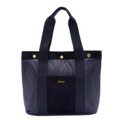 Barbour Quiltad Tote Healy i Blå Blue, Dam