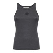 Fendi Grå Ribbstickad Tanktop Gray, Dam