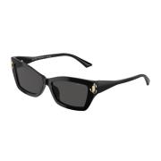 Jimmy Choo Cat-Eye Solglasögon Mörkgrå Linser Black, Dam