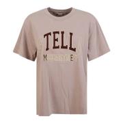 Stella McCartney Varsity Logo Brun T-shirt Polos Brown, Dam