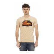 Trussardi Rund hals kortärmad T-shirt Beige, Herr