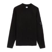 C.p. Company Svart Chenille Crewneck Vaffeltröja Brown, Herr