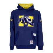 Mitchell & Ness Michigan Wolverines Fleece Hoodie Navy Blue, Herr