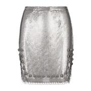 Paco Rabanne Mesh Silverkjol med Nit Gray, Dam