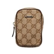 Gucci Vintage Pre-owned Canvas kuvertvskor Beige, Dam