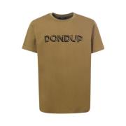 Dondup Militär Crew-neck T-shirt med Logo Green, Herr