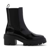 Stuart Weitzman Svarta ankelboots med 6 cm klack Black, Dam