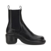 Jil Sander Stiliga läderstövlar med 7 cm klack Black, Dam