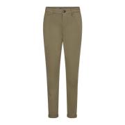 MOS Mosh Klassiska chinos med mid-rise midja Green, Dam