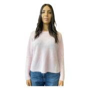 Kangra Mjuk Alpacka Crewneck Tröja Rosa Pink, Dam