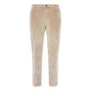 Boggi Milano Byxor i stretchsammet Beige, Herr