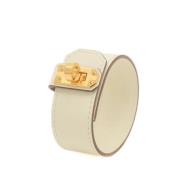 Hermès Vintage Pre-owned Laeder armband Beige, Dam