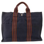 Hermès Vintage Pre-owned Canvas totevskor Blue, Dam