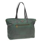 Prada Vintage Pre-owned Nylon totevskor Green, Dam