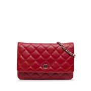 Chanel Vintage Pre-owned Laeder crossbodyvskor Red, Dam