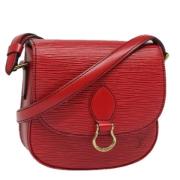 Louis Vuitton Vintage Pre-owned Laeder axelremsvskor Red, Dam