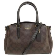 Coach Pre-owned Pre-owned Canvas handvskor Brown, Dam