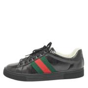 Gucci Vintage Pre-owned Laeder sneakers Black, Herr