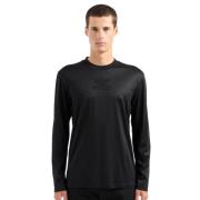 Armani Lös Passform Clubwear T-shirt i Svart Black, Herr