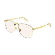 Gucci Stiliga solglasögon i gult guld Yellow, Unisex