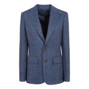 Ralph Lauren Blå Blazer Dammode Aw24 Blue, Dam