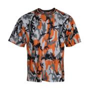 Dolce & Gabbana Camouflage Bomull Rund Hals Herr T-shirt Multicolor, H...