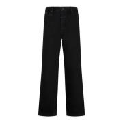 Balenciaga Svarta Bomull Ankel Jeans Black, Dam