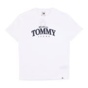 Tommy Hilfiger Klassisk Vit Varsity Tee White, Herr