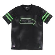 New Era Seattle Seahawks Logo Oversized Tee Black, Herr