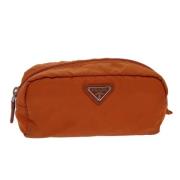 Prada Vintage Pre-owned Nylon necessrer Orange, Dam